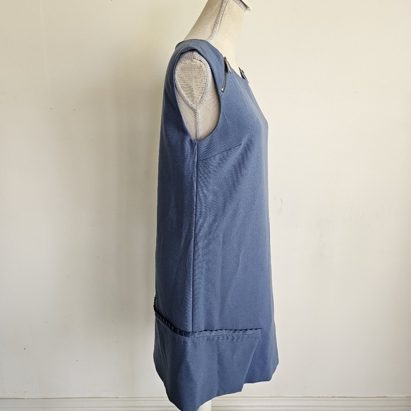 Liu Jo Jeans Blue Zipper Zip Ruffle Dress - Picture 8 of 13